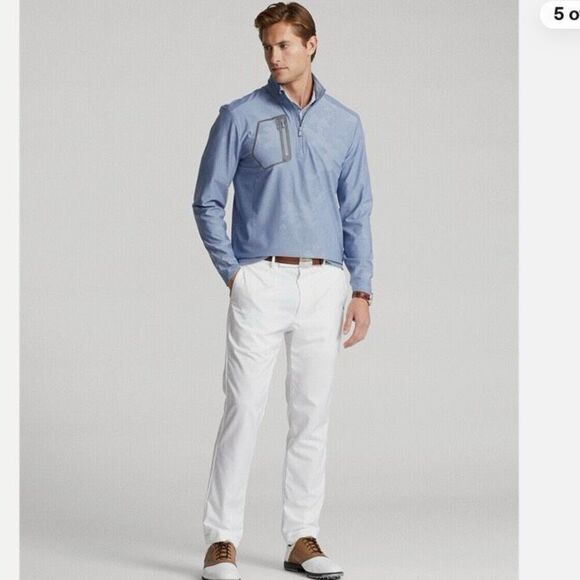 RLX Ralph Lauren Golf Performance Luxury Pullover Jersey Light Blue Men’s L - Picture 1 of 10